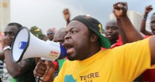 Protesta en Burkina Faso en contra del golpe de Estado.
