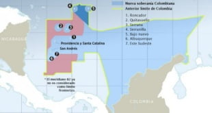 Mapa extraído de nota de prensa de El Espectador (Colombia), edición del 19/11/2012