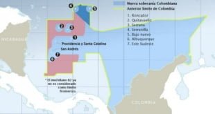 Mapa extraído de nota de prensa de El Espectador (Colombia), edición del 19/11/2012