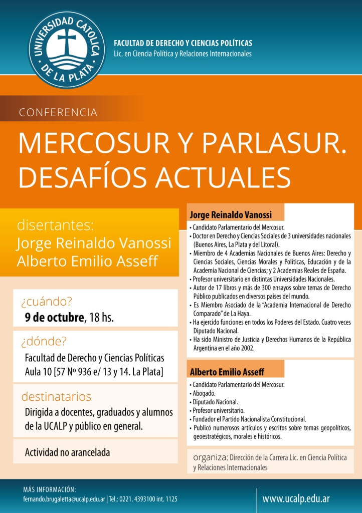 Conferencia: "Mercosur y Parlasur. Desafíos Actuales"