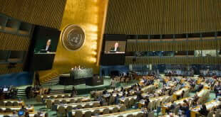 Salón de la Asamablea General. Foto ONU/Rick Bajornas