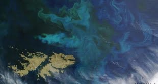 Las islas Malvinas, vistas desde un satélite.