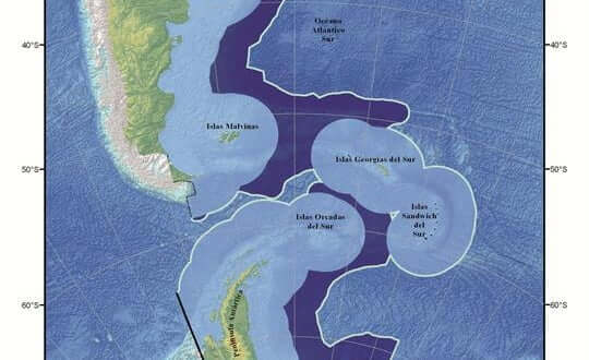 El nuevo mapa de Argentina.Foto:Cancillería