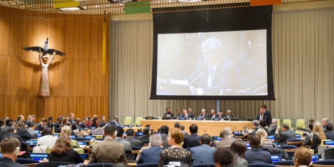 Los candidatos a Secretario General de la ONU se presentan ante la Asamblea General. Foto: ONU/Rick Bajornas