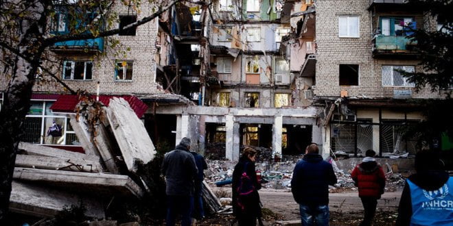 El conflicto en el este de Ucrania ha tenido una fuerte repercusión sobre los civiles. Foto ACNUR