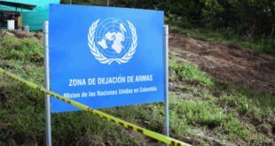 Punto de entrega de armas de la Misión de la ONU en Colombia. Foto: Misión de la ONU en Colombia