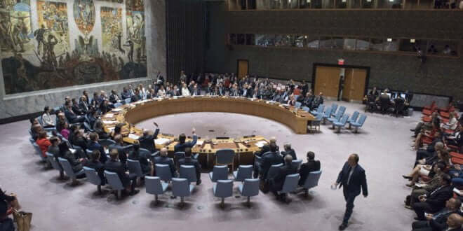 El Consejo de Seguridad durante la reunión en la que se aprobó la investigación en Iraq. Foto: ONU/Kim Haughton