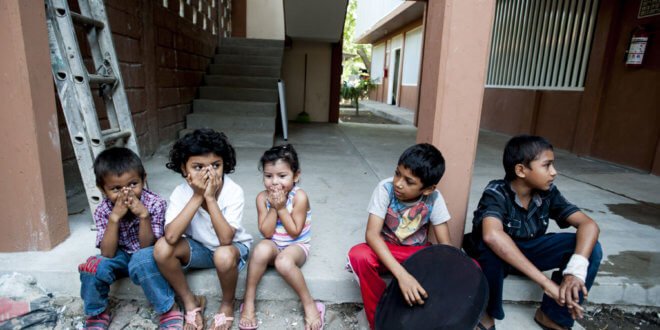 Niños de Guatemala, Honduras y el Salvador en un albergue del ACNUR en México. Los menores viajaron sin un acompañante adulto. Foto de archivo: ACNUR/Sebastian Rich