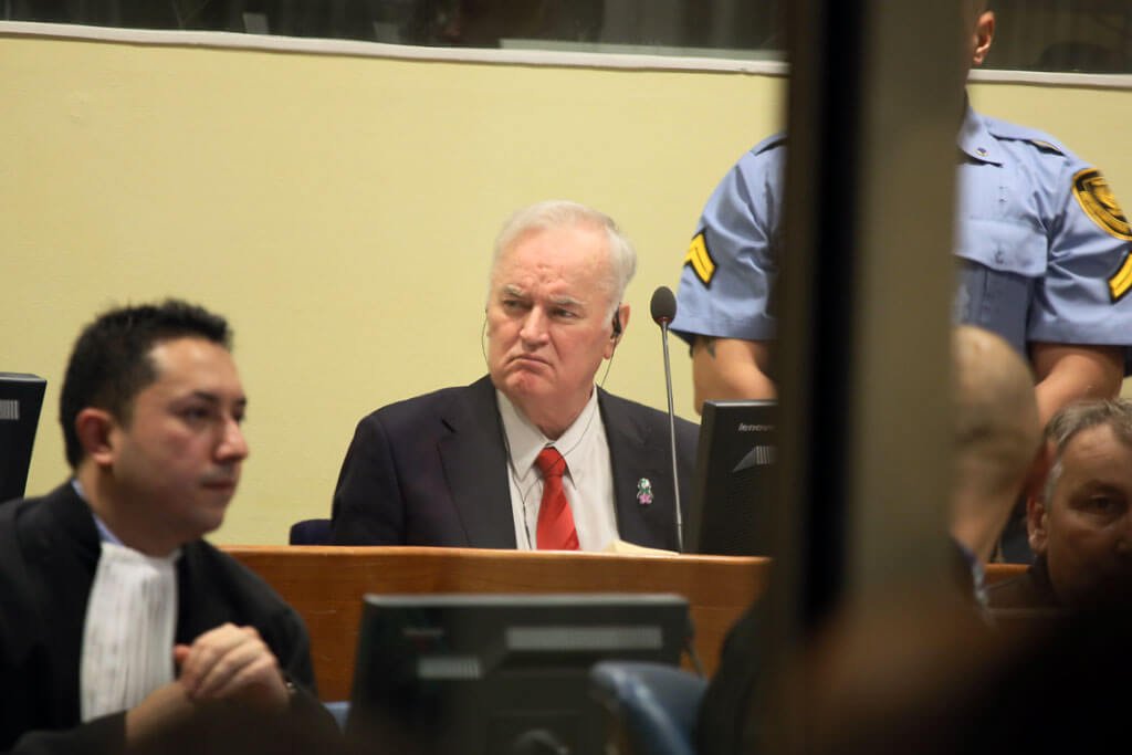 Ratko Mladic, ex comandante del Ejército Serbiobosnio, ante el Tribunal Internacional para la ex Yugoslavia (TPIY). Foto: TPIY