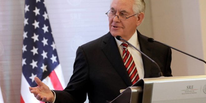 Tillerson, este viernes, en la Ciudad de México. H. R. REUTERS