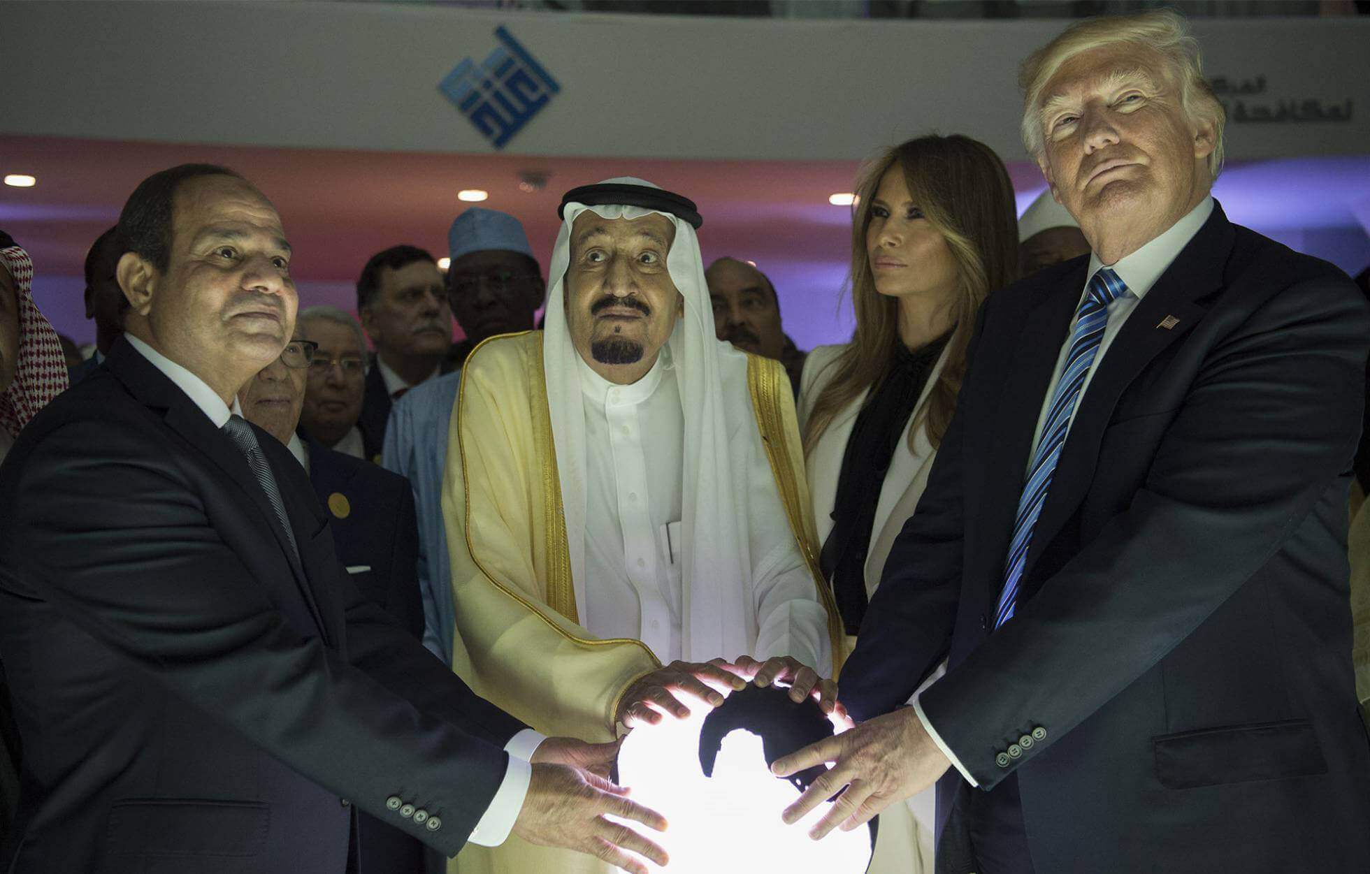 Donald Trump, Salmán bin Abdulaziz y Abdelfatá al Sisi en Riad el año pasado. Anadolu Agency Getty Images