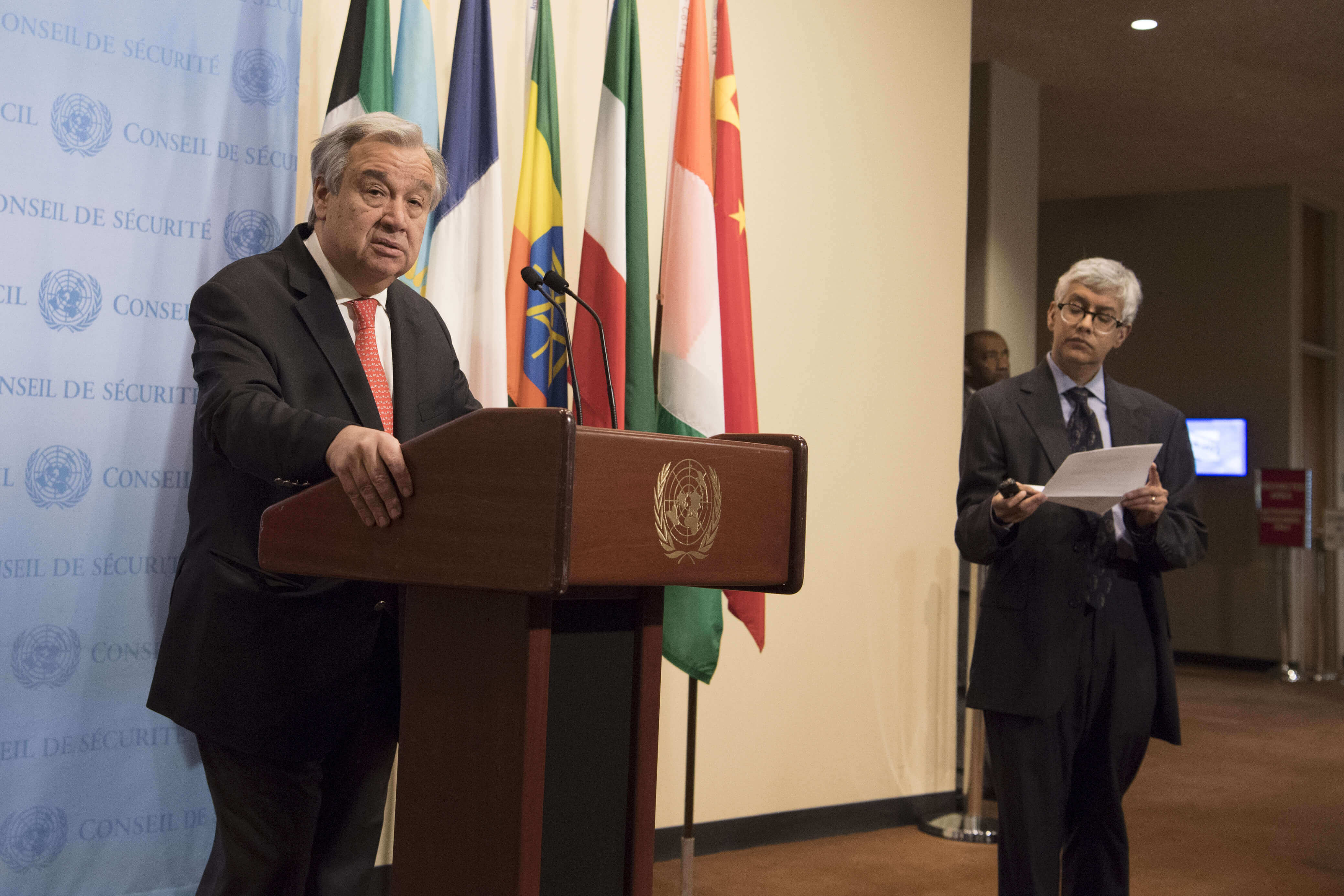 ONU/Eskinder Debebe Encuentro del Secretario General con los medios de comunicación en la sede de la ONU en Nueva York.