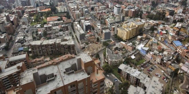 Dominic Chávez/Banco Munidial Foto aérea de Bogotá, la capital colombiana