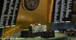 ONU/Evan Schneider La Asamblea General de la ONU vota por la resolución para proteger a los civiles palestinos.