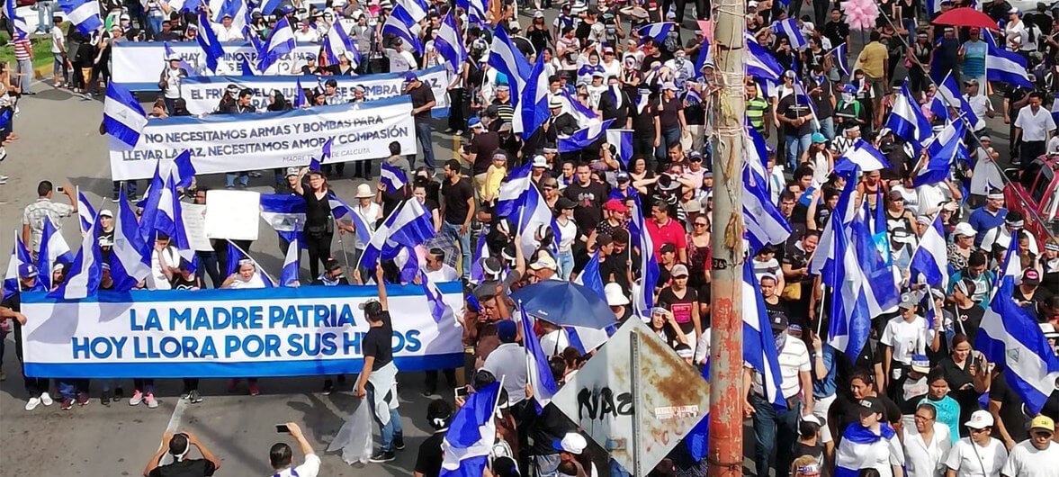 Álvaro Navarro / Artículo 66 Miles de personas han protestado contra el Gobierno de Nicaragua desde abril. Más de cien manifestantes han muerto.