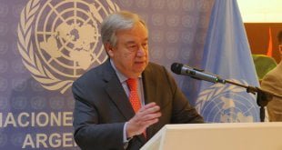 ONU/Natalia Montagna El Secretario General António Guterres se dirige a los medios de comunicación en la reunión del G20 en Buenos Aires, Argentina.