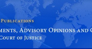 Summaries of Judgments, Advisory Opinions and Orders of the International Court of Justice