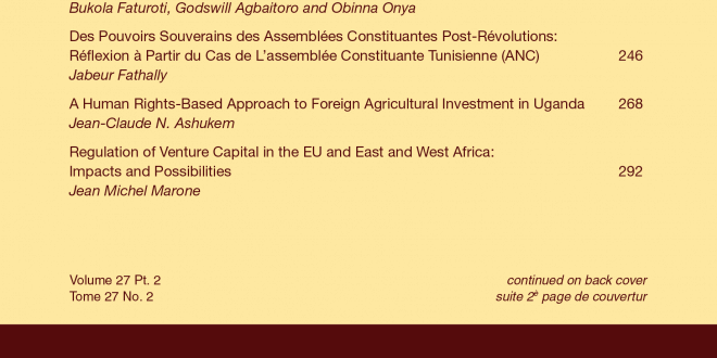 African Journal of International and Comparative Law - Volume 27, Issue 2, May 2019