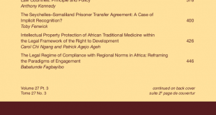 African Journal of International and Comparative Law - Volume 27, Issue 3, August, 2019