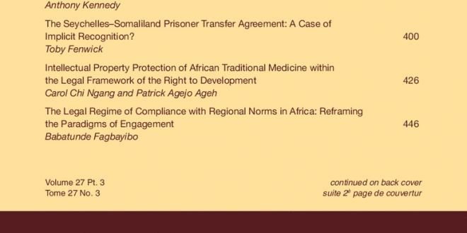 African Journal of International and Comparative Law - Volume 27, Issue 3, August, 2019