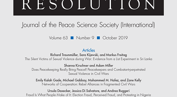 Journal of Conflict Resolution - Volume 63 Issue 9, October 2019