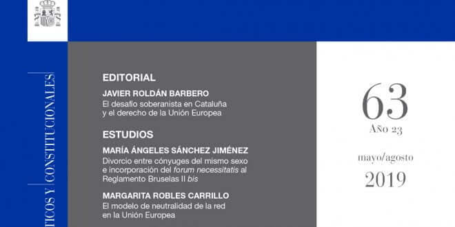 Revista de Derecho Comunitario Europeo - número 63, Mayo/Agosto 2019
