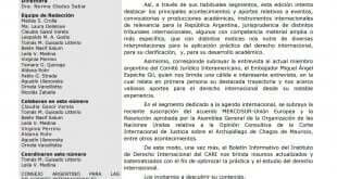 CARI - Boletín informativo del Instituto de Derecho Internacional - Nº 26. Agosto 2019