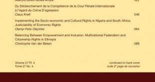 African Journal of International and Comparative Law - Volume 27, Issue 4, November, 2019