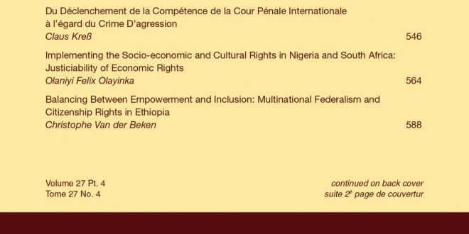 African Journal of International and Comparative Law - Volume 27, Issue 4, November, 2019