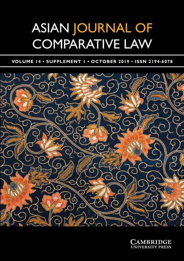 Asian Journal of Comparative Law Volume 14 Supplement S1 October