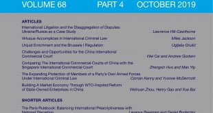 International & Comparative Law Quarterly - Volume 68 - Issue 4 - October 2019