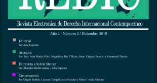 Revista Electrónica de Derecho Internacional Contemporáneo - Año 2 / Número 2 / Diciembre 2019