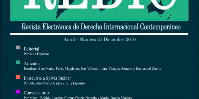 Revista Electrónica de Derecho Internacional Contemporáneo - Año 2 / Número 2 / Diciembre 2019