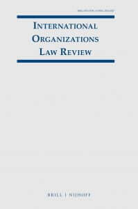 International Organizations Law Review - Volume 16 (2019): Issue 2 (Dec 2019) 2 21691