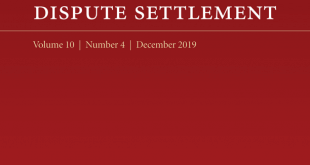 Journal of International Dispute Settlement - Volume 10, Issue 4, December 2019