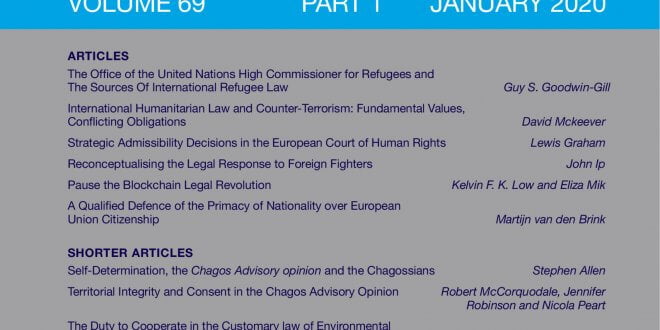 International & Comparative Law Quarterly - Volume 69 - Issue 1 - January 2020