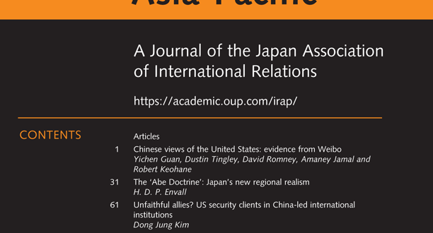 International Relations of the Asia-Pacific - Volume 20, Issue 1, January 2020