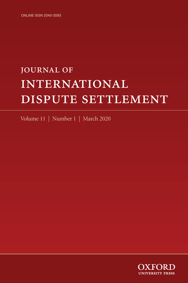 Journal of International Dispute Settlement - Volume 11, Issue 1, March 2020