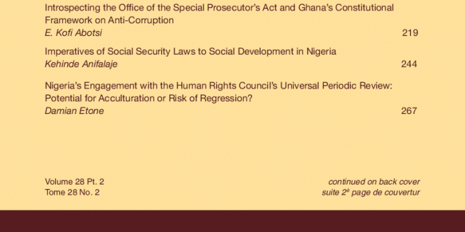 African Journal of International and Comparative Law - Volume 28, Issue 2, May, 2020