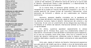 CARI - Boletín informativo del Instituto de Derecho Internacional - Nº 28. Abril 2020
