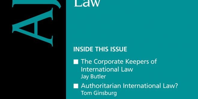 American Journal of International Law - Volume 114 - Issue 2 - April 2020
