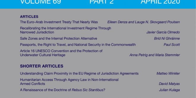 International & Comparative Law Quarterly - Volume 69 - Issue 2 - April 2020