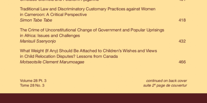 African Journal of International and Comparative Law - Volume 28, Issue 3, August, 2020