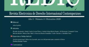 Revista Electrónica de Derecho Internacional Contemporáneo - Año 3 / Número 3 / Diciembre 2020