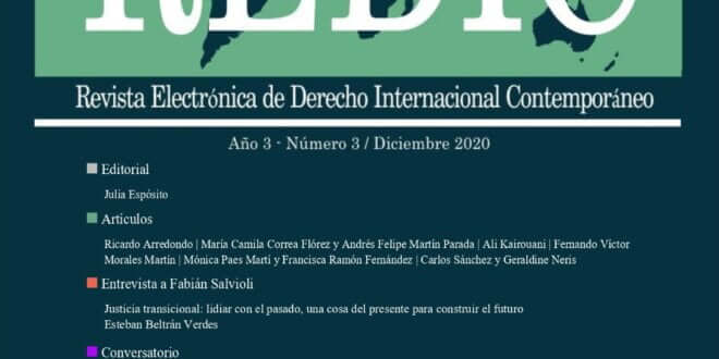Revista Electrónica de Derecho Internacional Contemporáneo - Año 3 / Número 3 / Diciembre 2020