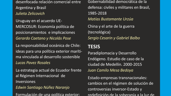Revista Relaciones Internacionales - Vol. 29 Núm. 59 (2020)