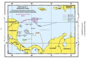CONTROVERSIA TERRITORIAL Y DELIMITACIÓN MARÍTIMA (NICARAGUA CONTRA COLOMBIA) Fallo de 19 de noviembre de 2012 1 Mapa esquemático No. 1: Contexto geográfico.