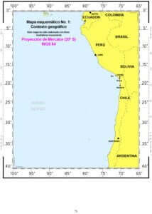 CONTROVERSIA MARÍTIMA (PERÚ c. CHILE) Fallo de 27 de enero de 2014 1 — Mapa esquemático No. 1: Contexto geográfico