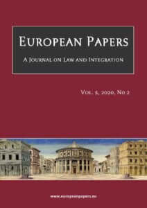 European Papers - Vol. 5, 2020, No 2