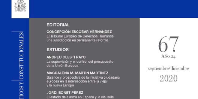 Revista de Derecho Comunitario Europeo - número 67, Septiembre/Diciembre 2020
